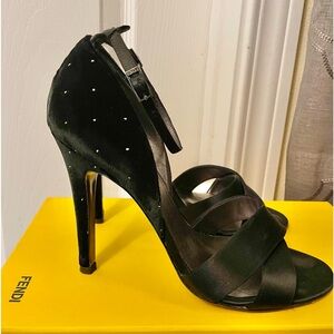 Fendi suede studded heels